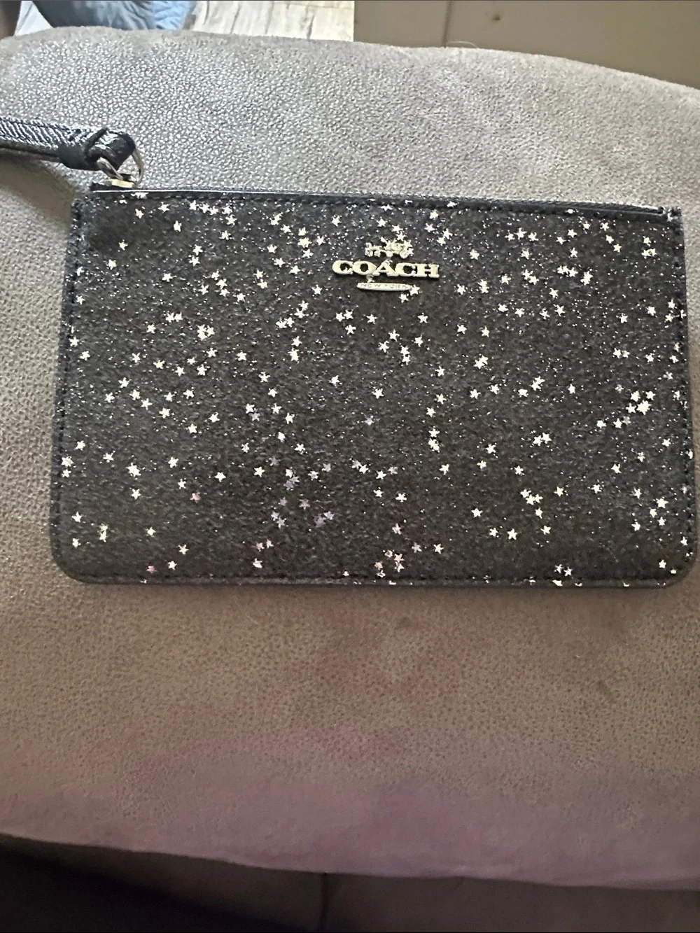 Coach Black Star Glitter Wristlet